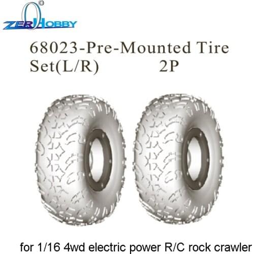 HSP RACING RC CAR SPARE PARTS ACCESSORIES 68021 68022 68023 RIMS, TIRES WITH FOAM, PRE-MOUNT TIRE SET OF 1/16 ROCK CRAWLER 94680