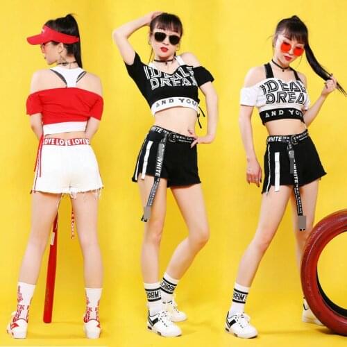 Hip Hop Costume Street Dancing Clothes Women Cheerleader Dance Costumes Nightclub Singer Dj Ds Lady Jazz Modern Stage Wear DT992