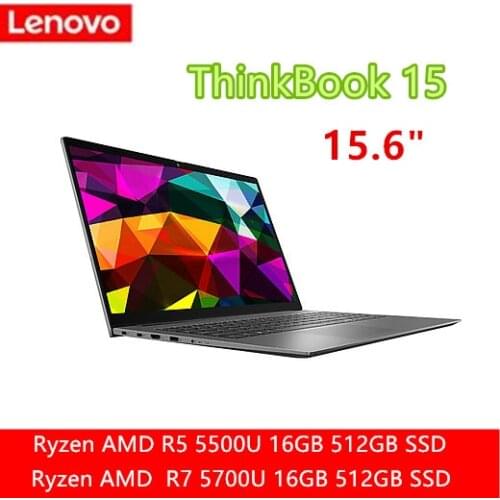 Lenovo ThinkBook 15 2021 NEW Laptop Ryzen AMD R7 5700U 16GB 512GB PCIe SSD 100% sRGB FHD Screen Low Blue Light PC Notebook