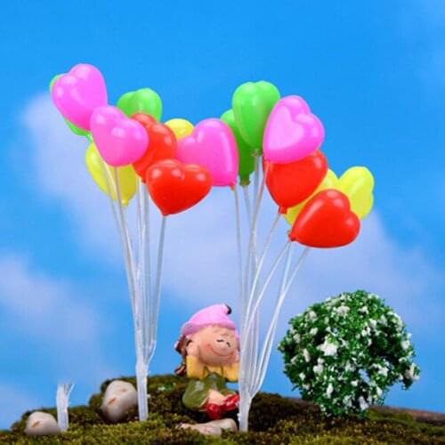 Cute Micro Landscape Garden Decorations Christmas Gift Miniatures Mini Dolls Home Garden Simulation Colorful Balloons