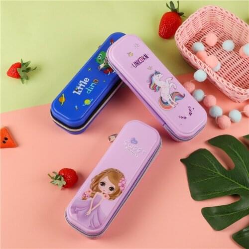 Cartoon Kawaii Pencil case Childrens Stationery Box Kindergarten Children Pencil Box Pencil Bag Korea Anime Stationery
