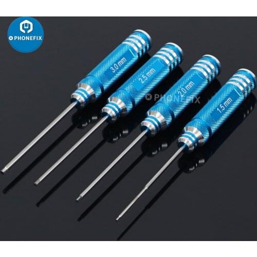 4 In 1 Screwdriver Hexagon Head 1.5 2.0 2.5 3.0mm Steel Hex Screw Driver Tools Set Kits For RC FPV Helicopter Car Airplane Boat