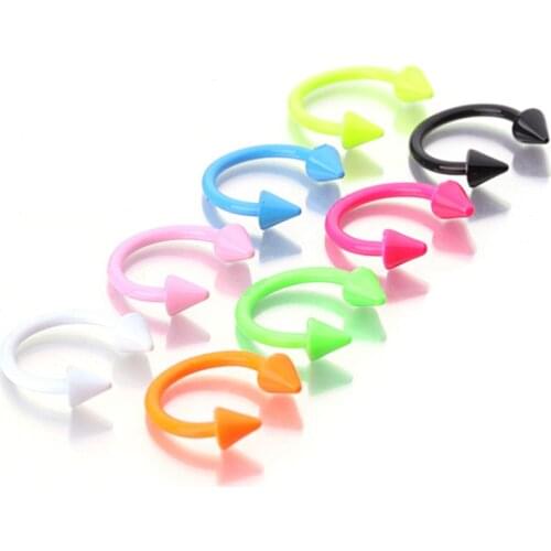 New Horseshoe Fake Nose Ring Tragus Piercing Surgical Steel Septum Ear Lip Tragus Industrial Piercing Body Jewelry