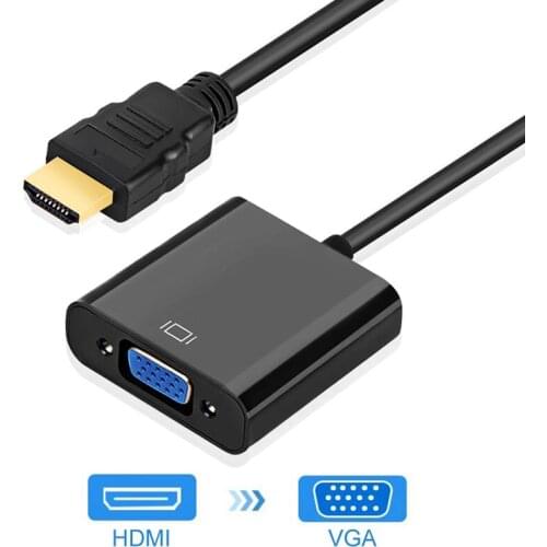 HDMI Male to VGA Female 1080P Chipset Adapter Video Cord Converter Cable For PC 25CM HDMI to VGA adapter Cable