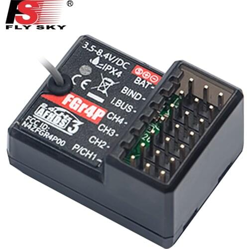 FlySky FGR4P 2.4GHz 4CH AFHDS 3 RC Receiver PWM/PPM/I.bus/S.bus Output for FSG4P Transmitter RC Car Boat Spare Parts accessories