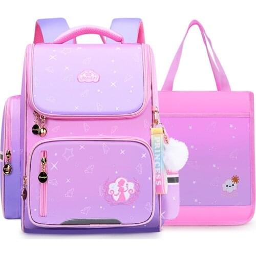 2pcs/set Girls School Bags Children Primary 1-3 Grades School Backpack Satchel Kids Book Bag Waterproof Schoolbags Sac Enfant