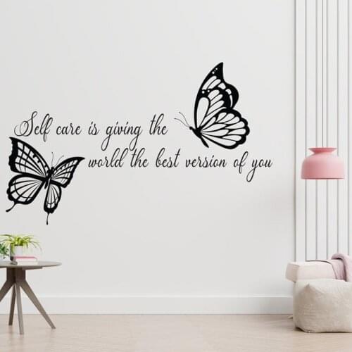 Spa Therapy Beauty Wall Sticker Beauty Salon Wall Decals Art Home Decor Girls Room Decoration Spa Wellness Butterfly Wall Murals