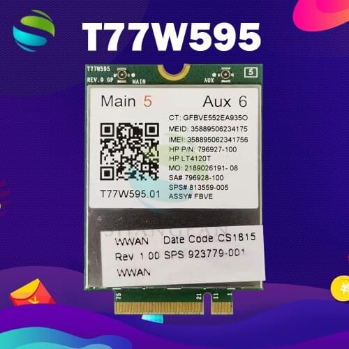 T77W595 LT4120 796928-001 4G WWAN M.2 150Mbps LTE Modem For HP Elitex2 840 850 G3 640 650 645 G2 lt4220 X12 T77W676 917817-100