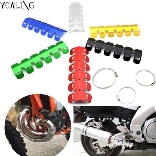 Off-road Exhaust Muffler Pipe Guard Protector Heat Shield For YAMAHA YZ WR SEROW TTR XT 50 80 85 90 100 125 225 230 250 426