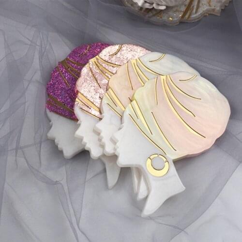 DIY Women Model Epoxy Crystal Resin Silicone Mold Mirror Mould Form Tool Handmade Home Decor Photo Props Irregular Plate