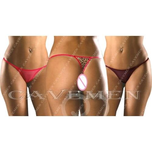 The hip Leopard print materials modified by * 3152 * Ladies Thongs G-string Panties Briefs T-back Swimsuit Bikini Free Shipping