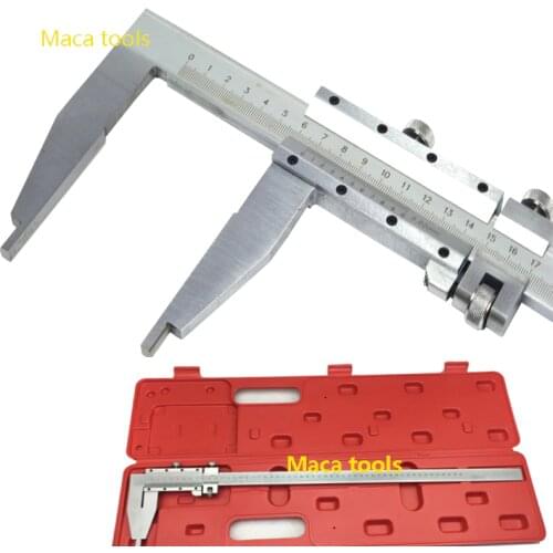 0-500mm Vernier Caliper Steel slide caliper with Nib Style Long Jaw heavy duty caliper measuring gauge tool