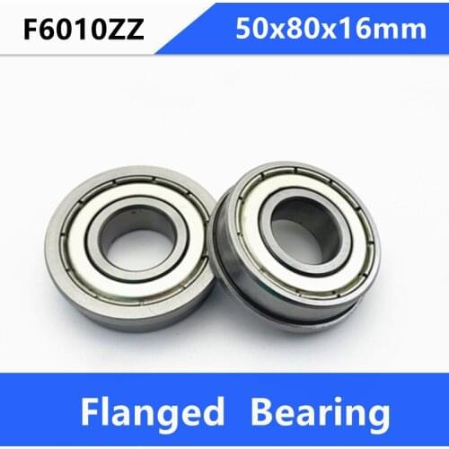 1pc/4pcs Flanged bearing F6010ZZ F6010 ZZ 2Z Z 50x80x16mm flange deep groove ball bearings 50*80*16mm