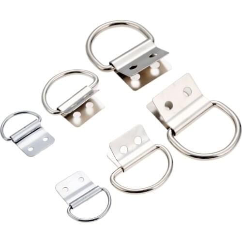 10Pcs 41*31mm Triangle D-Ring Hanging Mirror Picture Frame Hangers Hooks Silver Tone Furniture Hardware