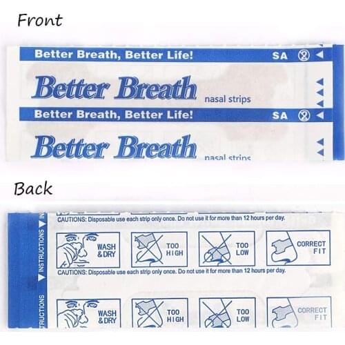 200pcs/Lot (66x19mm) Top Quality Breathe Better Transparent Right Way Stop Anti Snoring Strips Easier Sleeping Aid