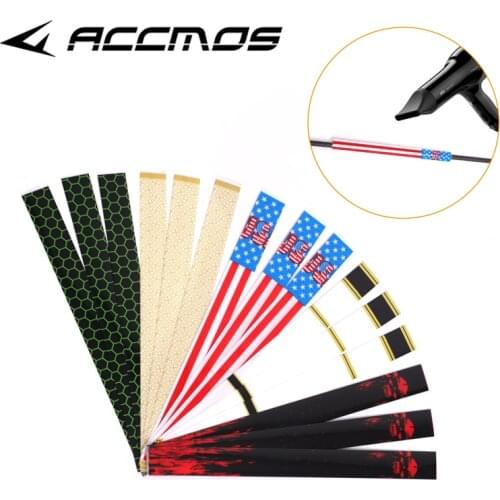 15pcs DIY Archery Heat Shrinkable Arrow Shaft Wraps Paper Arrow Sticker Paster Wrap For Wood Bamboo Of Hunting Accessories