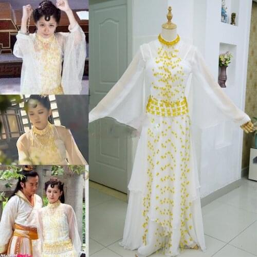 4 Designs Zhang Nala Fairy Princess Costume Hanfu for Drama My Bratty Princess Yellow Pink Cute Lolita Stage Cosplay Dress