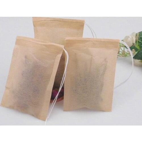 5000pcs Tea Bag Filter Paper Bags Heat Seal Teabags Tea Strainer Infuser Wood Drawstring Tea Bag for Herb Loose Tea NO153