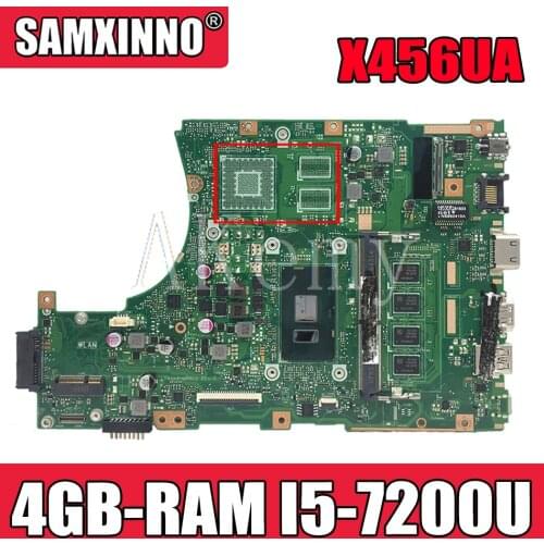 Akemy X456UAK Laptop motherboard For Asus VivoBook X456UA X456UV X456UQk X456UAM X456UVK mainboard 4GB-RAM I5-7200U DDR4