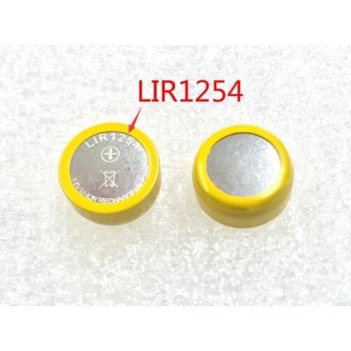 1Pcs NEW LIR1254 1254 Rechargeable Li-ion 65MAH 3.6V Battery Button Coin Rechargeable battery