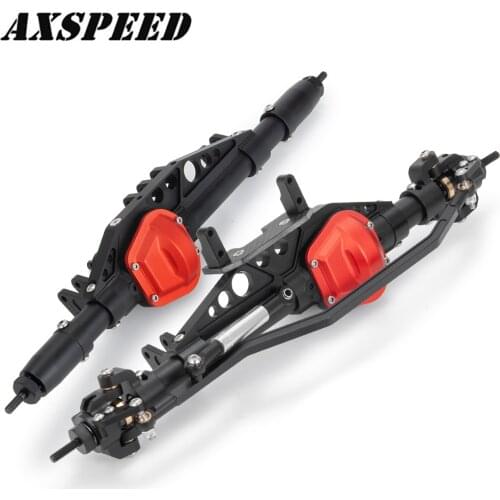 AXSPEED Aluminum Complete Front & Rear Axle for 1/10 Axial Wraith 90018 90048 90053 RC Crawler Car Straight Axles Parts