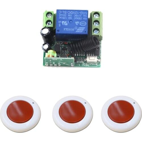 Wireless Remote Control Switch DC 12V Mini Relay RF Remote Switch Radio Controller 1CH Receiver Transmitter 315Mhz/433Mhz