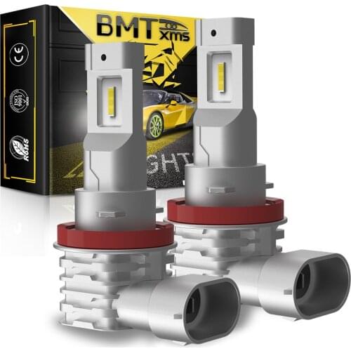 BMTxms 2x H8 H9 H11 H16JP 9005 HB3 9006 HB4 H10 Car CSP LED Fog Headlight Bulbs Canbus Auto Fog Lamp 10000LM Super Bright