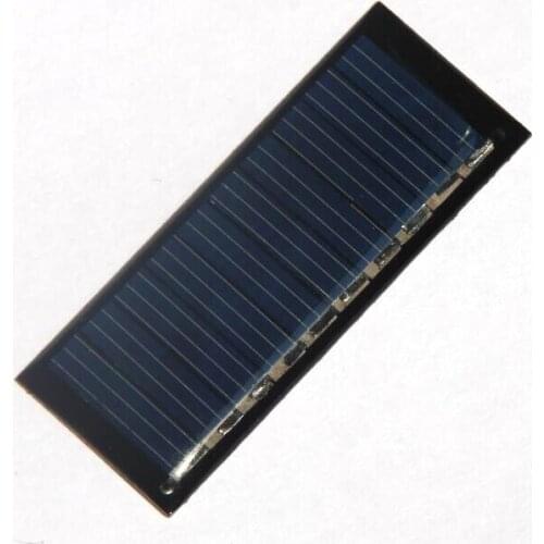 BUHESHUI 500pcs 0.13W 5V Mini Solar Cell Polycrystalline DIY Solar Panel Module Toy Battery Charger For 3.7V Study Epoxy 50*20MM