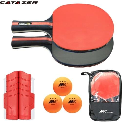 Catazer High Quality 2pcs/multiple Table Tennis Rackets Portable Horizontal Racket Telescopic Rack Set