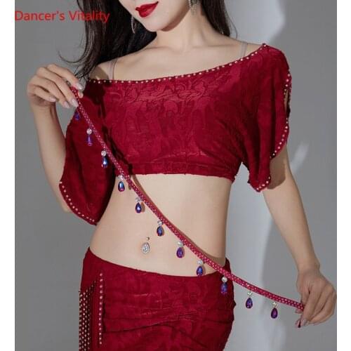 Belly Dance Waist Chain Full Diamond Belt Performance Accessories Oriental Dancing Woman Profession Competition Drill Chain