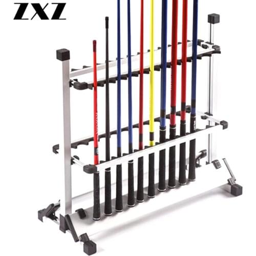 24 Aluminum Alloy Fishing Rod Holder Rack Pole Holder Portable Aluminum Alloy Display Shelf Bracket Stand Storage Tool Organizer