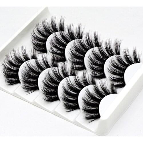 DOCOCER NEW 13 Styles 5 Pairs Mink Hair False Eyelashes Natural/Thick Long Eye Lashes Wispy Makeup Beauty Extension Tools