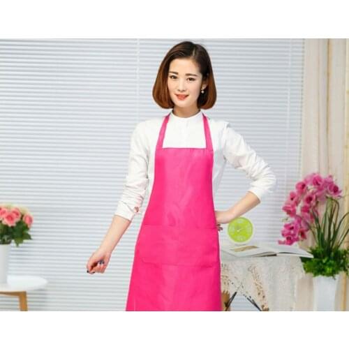 1PC Waterproof Polyester Apron with Pockets Chef Waiter Kitchen Cook Tool Apron for Home Restaurant LB 404