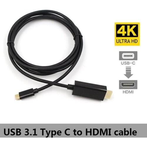 1.8M 4K USB 3.1 USB-C Type C to HDMI Cable HDTV Hdmi Adapter for for huawei mate 20 macBook pro 2018 pro galaxy S9 HDMI USB-C