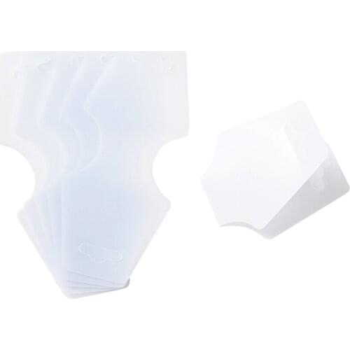 100pcs Plastic Display Card for Wrist Strap Necklace Bracelet Pendant Barrette Jewelry Packing Cards 124x48mm