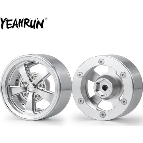 YEAHRUN 1.9" Beadlock Wheel Rims Metal Wheel Hubs for 1/10 Axial SCX10 TAMIYA CC01 D90 D110 RC Rock Crawler Car Parts