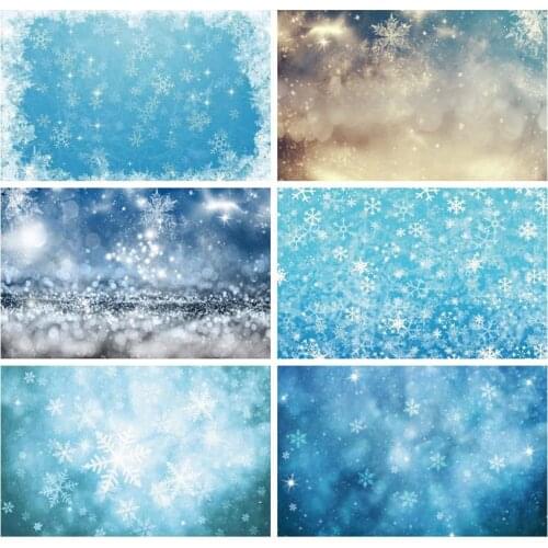Laeacco Light Bokeh Snowflake Spots Photography Backdrops Winter Backgrounds Birthday Photophone Newborn Photocall Photo Studio