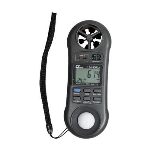 Lutron LM8000A Four In One Detector, Portable, Test Wind Speed, Temperature, Humidity, Light Intensity