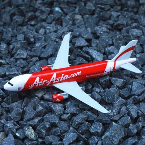 Air Asia A320 Airplane Diecast Aircraft Model 6" Metal Home Office Decor Mini Toys