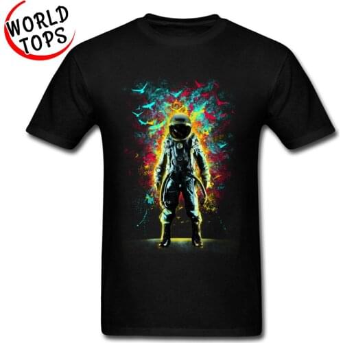 UK/EU Big Size XL-3XL Mens New Tshirts Spaceman Dreamland T Shirts Subconscious Inner Space Print 3D T-Shirts Full Cotton