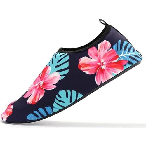 Anti-slip Lightweight Water Shoes Printed Soft Quick Drying Slip On Socks Outdoor Beach Swimming Diving Women Men\s Sportswear