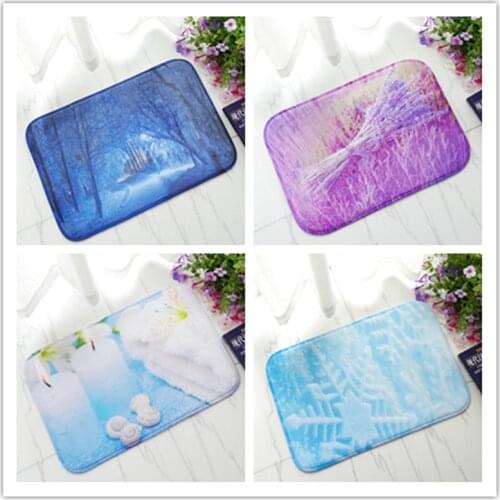 Lavender Shower Room Water Uptake Non-slip Doormat For Entrance Door Mat Stepping Pad Flannel Thickening Bedroom A Living Carpet