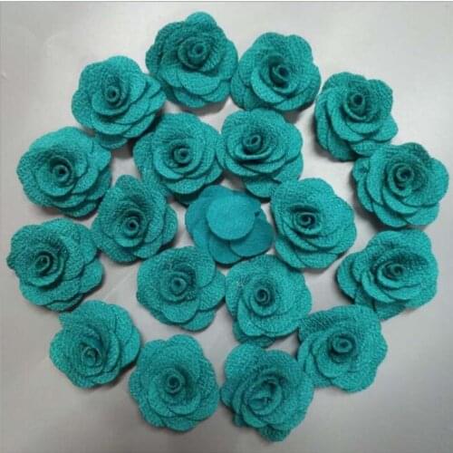 New Hot 200Pieces/Bag Rose Handmade 3.5cm Fabric Rose Cotton Cloth Flowers Hand DIY Wedding Bouquet Flower Hair Accessories
