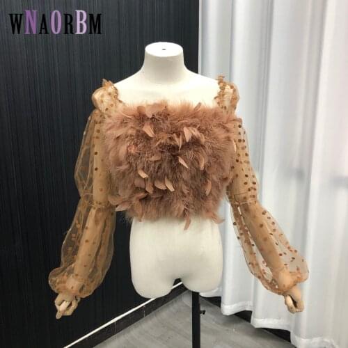Latest hot selling 100% natural Ostrich hair bra underwear sexy sleeve womens fur coat Turkey hair real fur coat