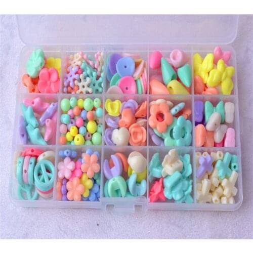 New Colorful beads 15grid box Beads accessory Set Fuse Beads Puzzle Educational Toys Diy Kids Festival Gift
