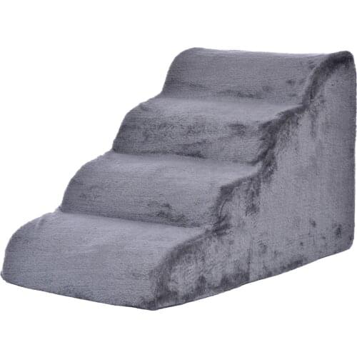 Pet Stairs Pet 4-Floor Slope Stair Non-Slip Dog Stairs Dog Ramp Sponge Sofa Steps For Small Dogs And Cats Washable Detachable