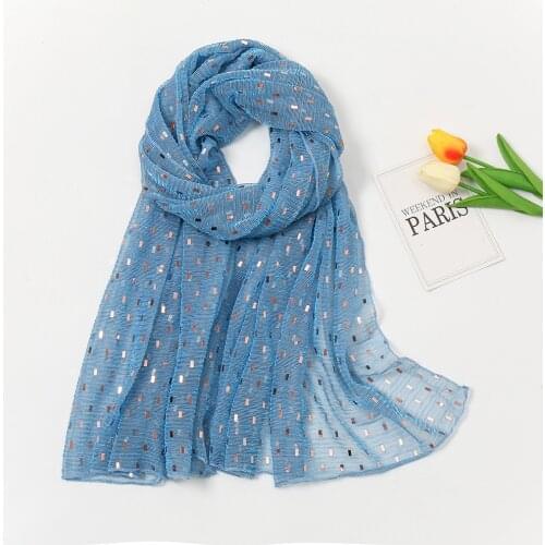 2021 Summer Breathable Women Hijab Sequins Head Scarf Muslim Plain Shawl Islamic Clothing Arab Wrap Female Foulard Handband