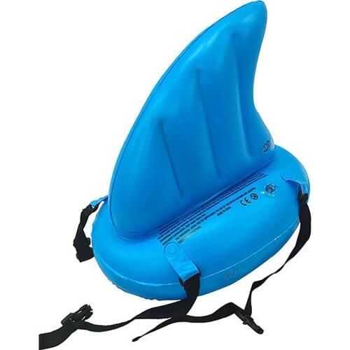 Swimming Pool Inflatable Toy Shark Fin Shape With Adjustable Belt Swimming Floating Shark Circle Outdoor Swimming Drifting Buoy