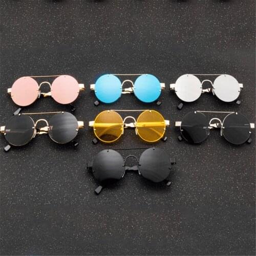 Retro Steampunk Sunglasses Luxury Brand Designer High Quality Men Women Classic Gothic Round Metal Frame Sun Glasses Uv400