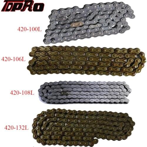 TDPRO 420 100/106/108/132 Links Motorcycle Drive Chain Link For CRF 50 70cc 90cc 110cc 125cc 140cc 150cc Pit Dirt Quad ATV Bike